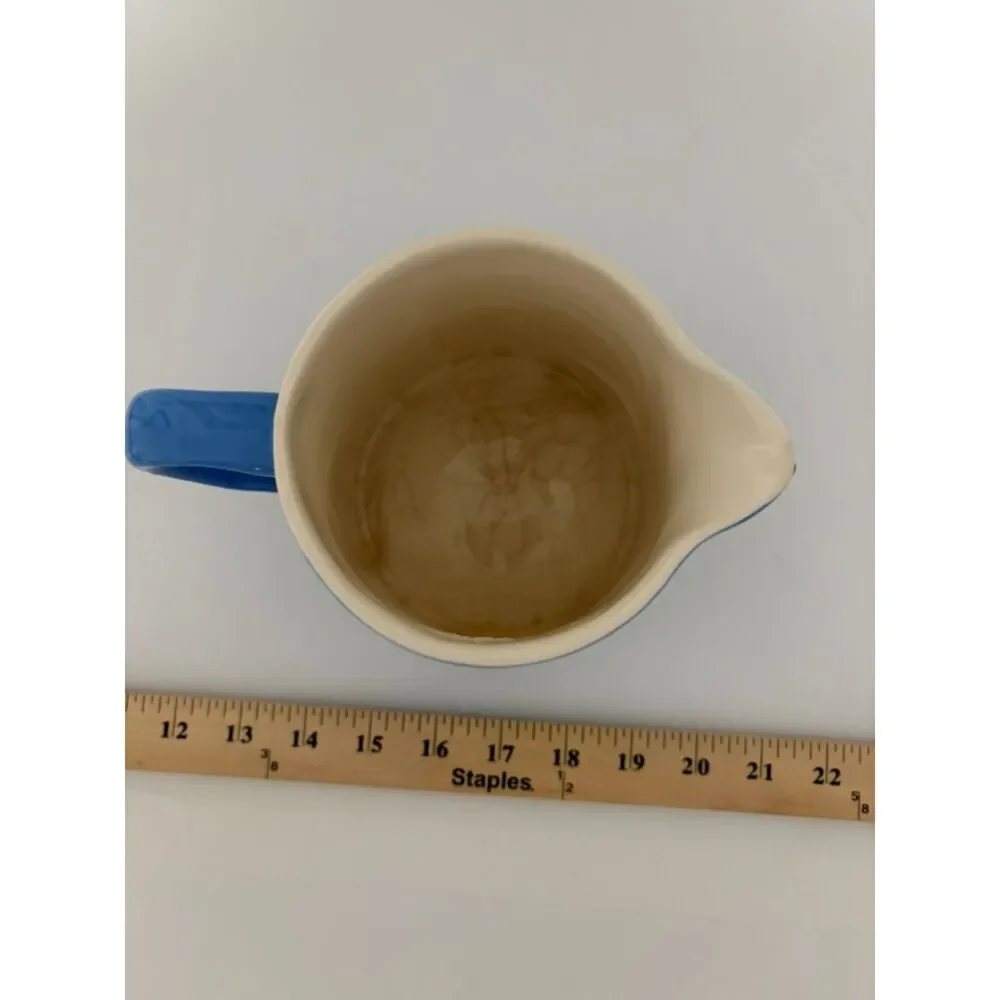 Vintage Cameoware blue pitcher 6